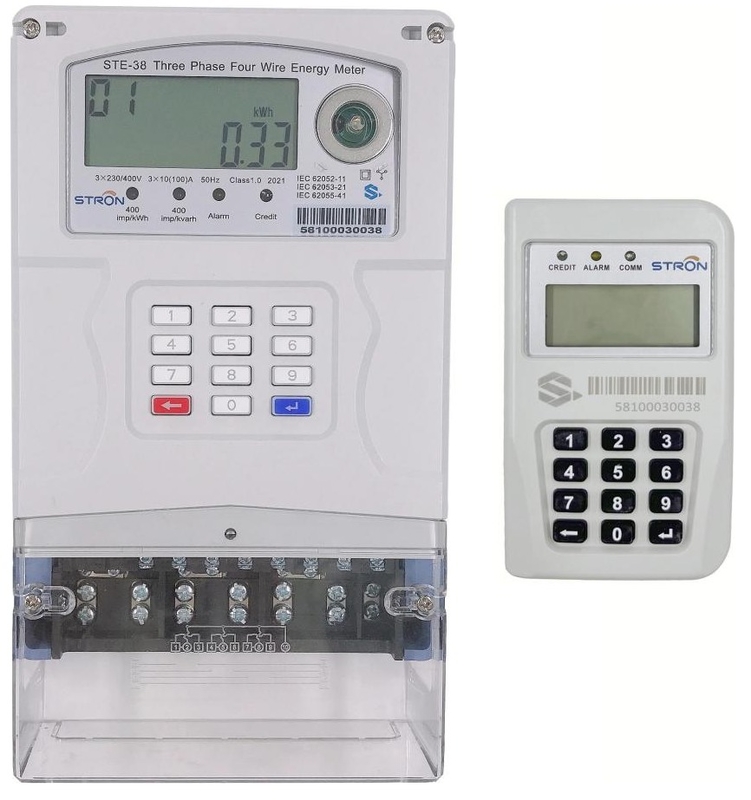 Prepaid 3-fazowy cyfrowy podzielony licznik prądu RS485 Komunikacja DIN Rail Remote Access for Home Office Energy Monitoring