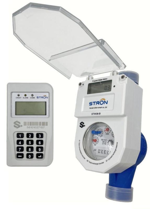 STS Approved Prepaid Water Meter - Anti-Magnetic Attack, Remote Top-up, LCD Display & Easy Operation for Advanced Automatic Meter Reading System (Zapobieganie ataku magnetycznemu, zdalne napełnianie, wyświetlacz LCD i prosta obsługa zaawansowanego automatycznego systemu odczytu liczników)