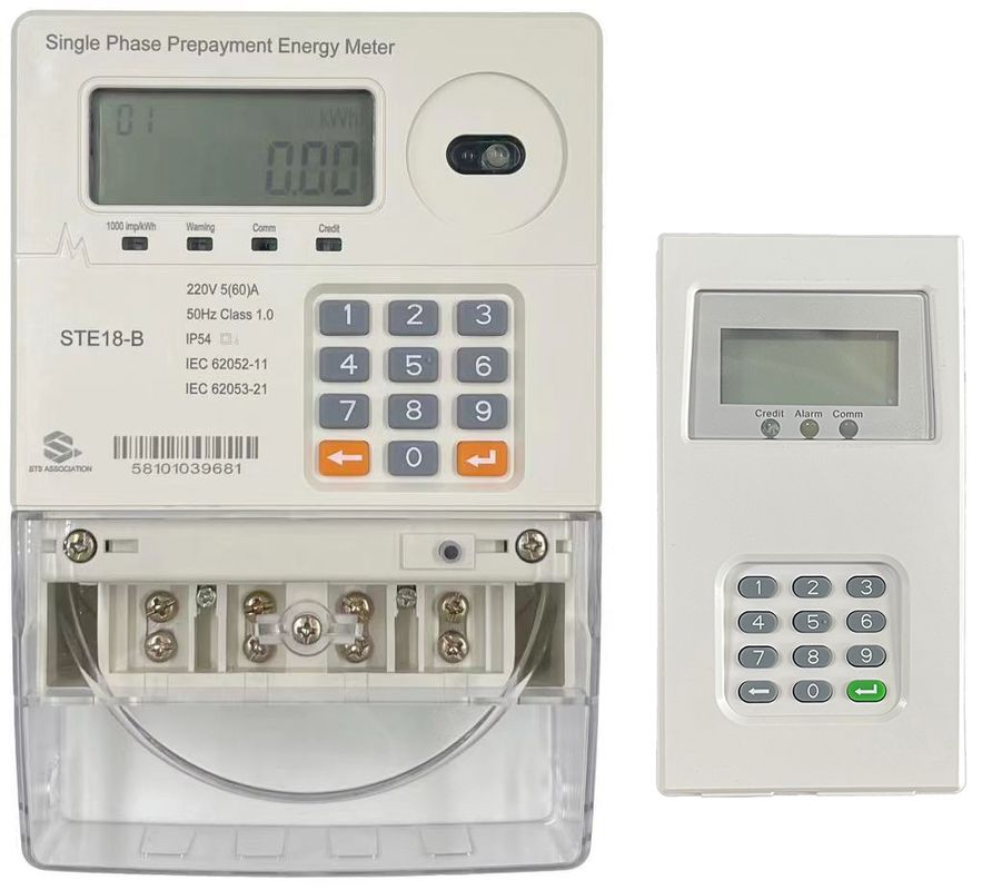 Smart Prepaid Electricity Meter Single Phase z oprogramowaniem sprzedaży Stronpay dostarczającym dane dotyczące przedpłat i zużycia energii elektrycznej