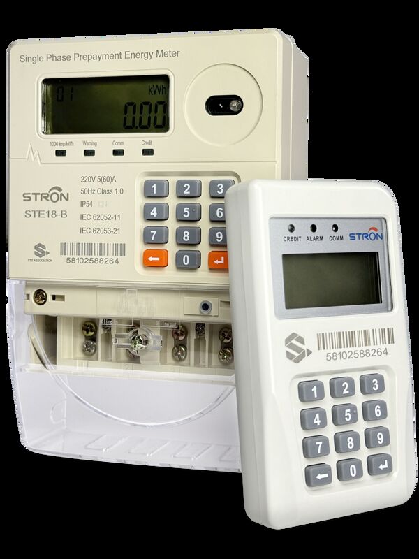 Stronpay Vending Software Enabled Smart Prepaid Electricity Meter Featuring Unlimited Capacity and Class 1 Accuracy Class for Use (Smart płatny licznik energii elektrycznej o nieograniczonej pojemności i klasie dokładności klasy 1)