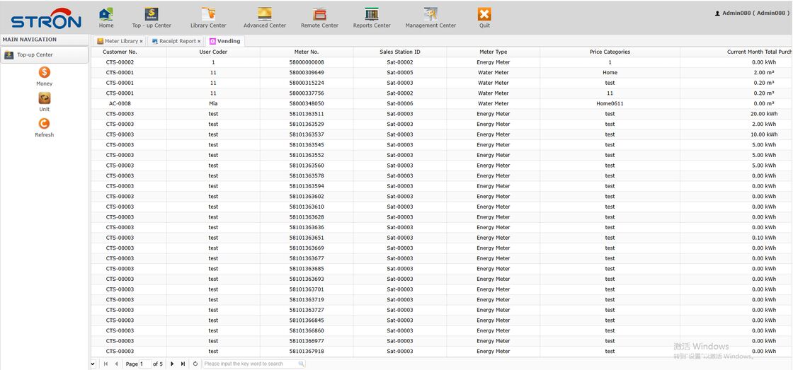 STE38-A STS Wypłacony trzyfazowy licznik prądu typu klawiatury