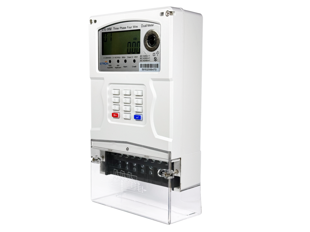 STS Prepaid Dual Source Three-Phase Power Meter - Event Log & Real-Time Clock & Low-Voltage Protection