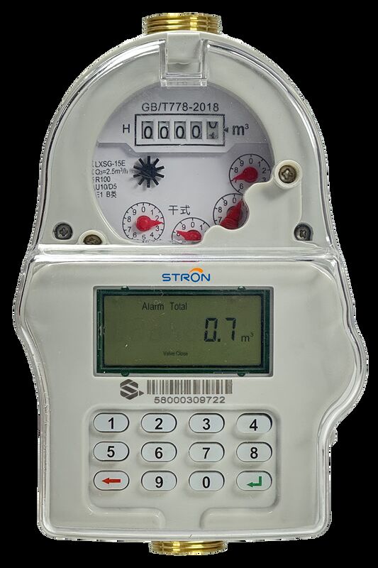 STRW240‐A STS Klawiszowy przedpłacony licznik wody DN15‐DN25 mosiądz IP68 LoRa‐RF Remote Reading Anti‐Tamper dla wody użytkowanej w gospodarstwach domowych