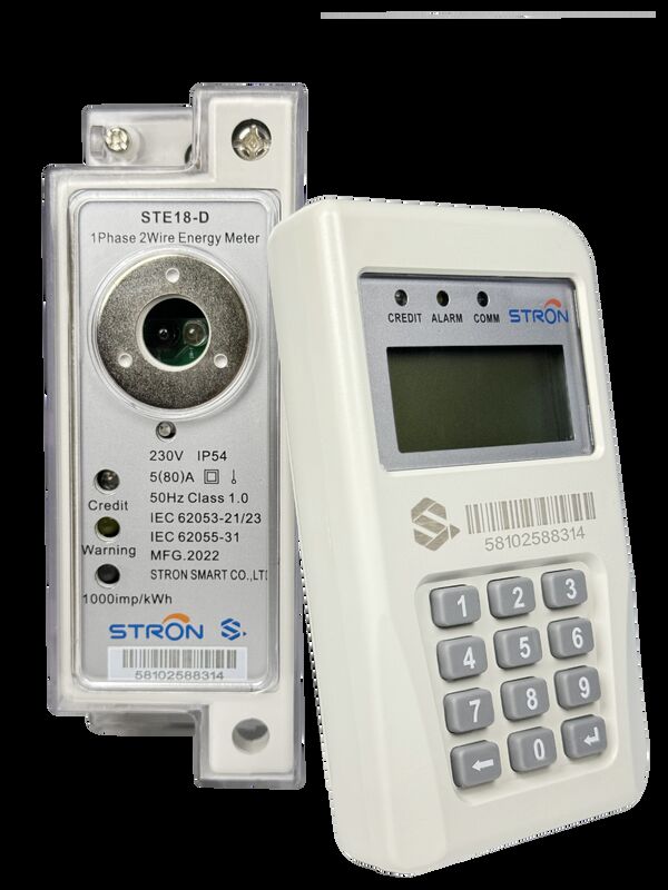 Smart Prepaid Electricity Meter z dokładnością klasy 1 i ochroną przed wnikaniem IP54 nadającą się do monitorowania mocy