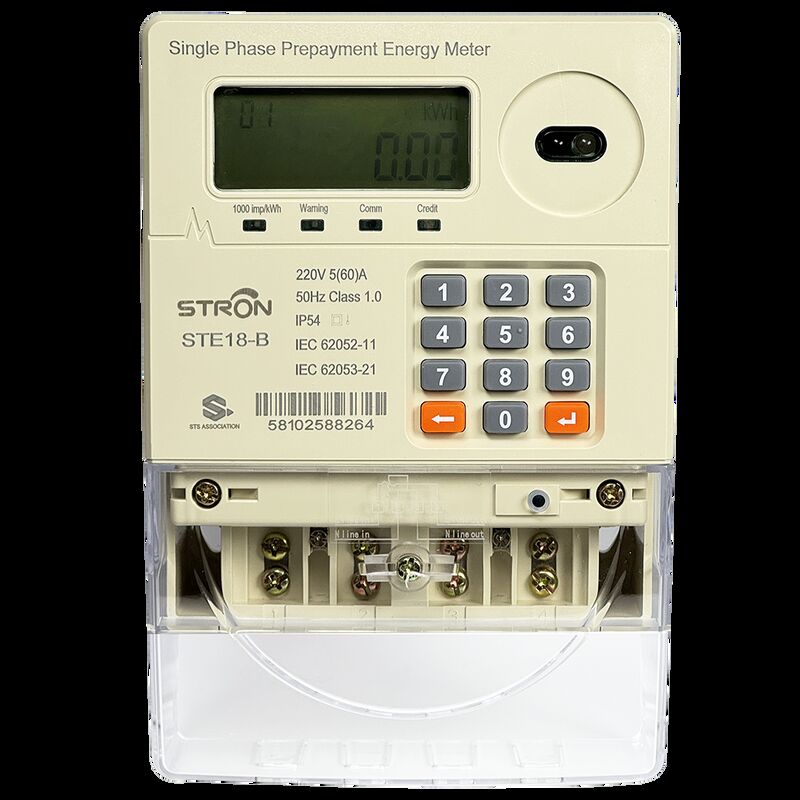 Inteligentny licznik energii elektrycznej z automatycznym przekaźnikiem wyłączonym, gdy kredyt osiągnie zero, zapewniający bezpieczną i płatną usługę energii elektrycznej