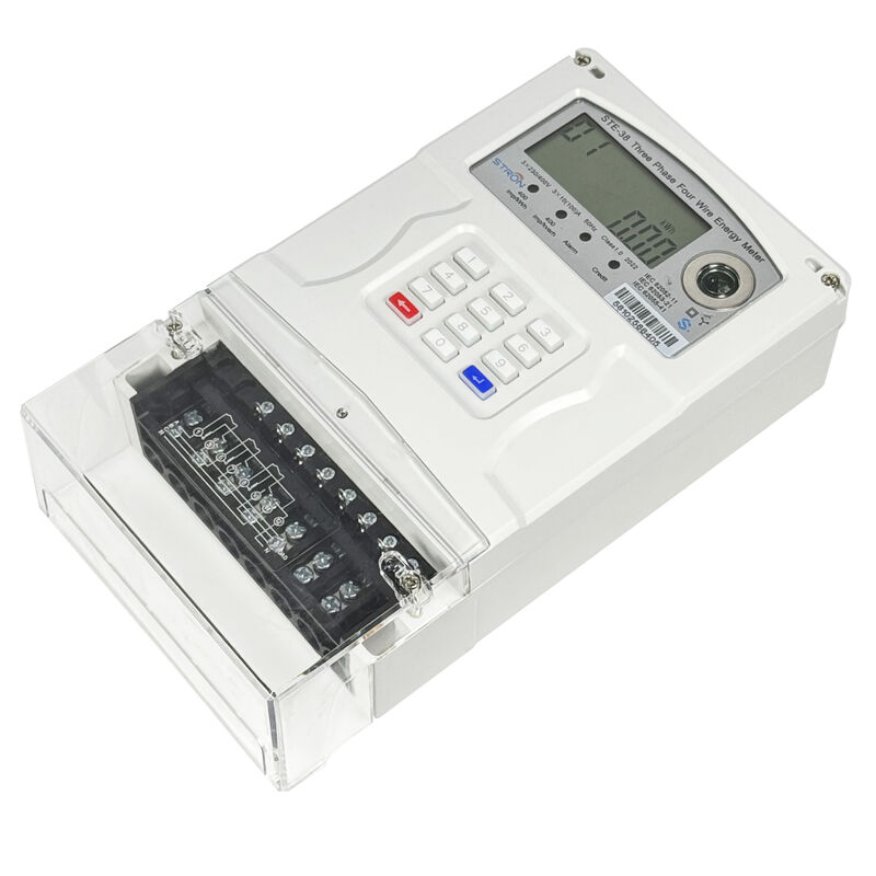 Inteligentny licznik energii elektrycznej typu LCD STE38-A z dokładnością pomiaru klasy 1.0 i obsługą zdalnego odłączania zasilania