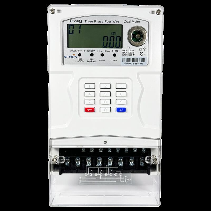 Inteligentny licznik energii elektrycznej typu LCD STE38-A z dokładnością pomiaru klasy 1.0 i obsługą zdalnego odłączania zasilania