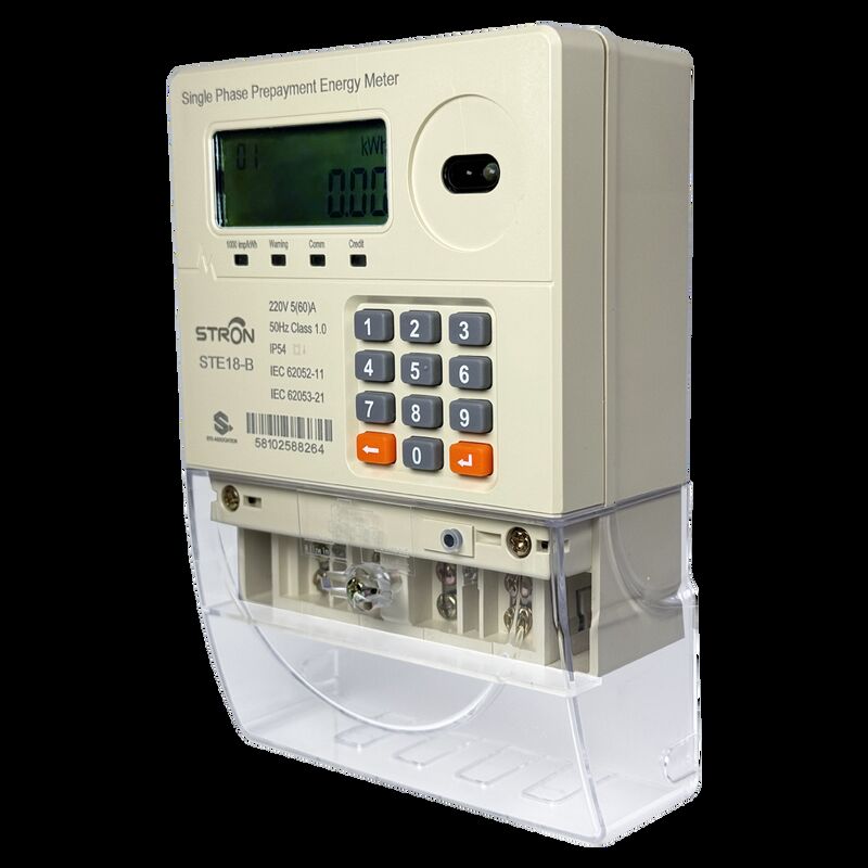 Inteligentny licznik energii elektrycznej z jednofazowym STS z jednostką interfejsu klienta i zdalnym odczytem RF do monitorowania energii