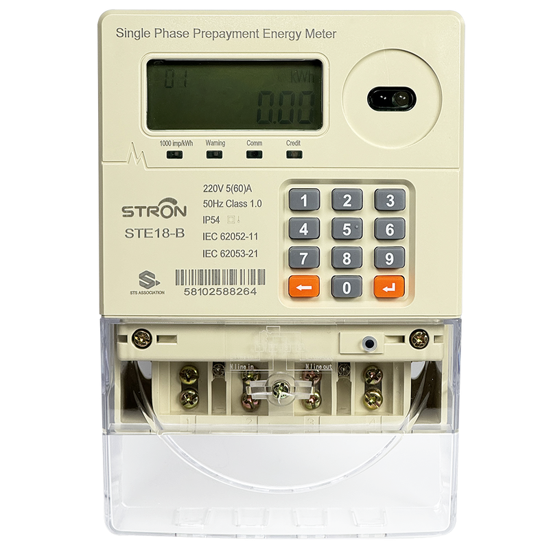 Inteligentny przedpłacony licznik energii elektrycznej umożliwiający zarządzanie energią z automatycznym odcięciem przekaźnika i obsługą 20-cyfrowego oprogramowania do ładowania tokenów