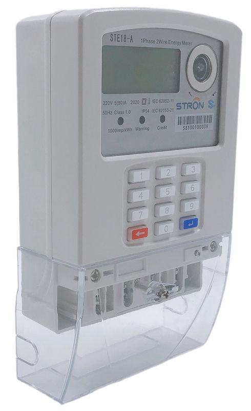 Jednofazowy, zgodny ze standardem STS, rozdzielany panel z przedpłatą Inteligentny licznik energii elektrycznej z modułem interfejsu użytkownika LORA-RF