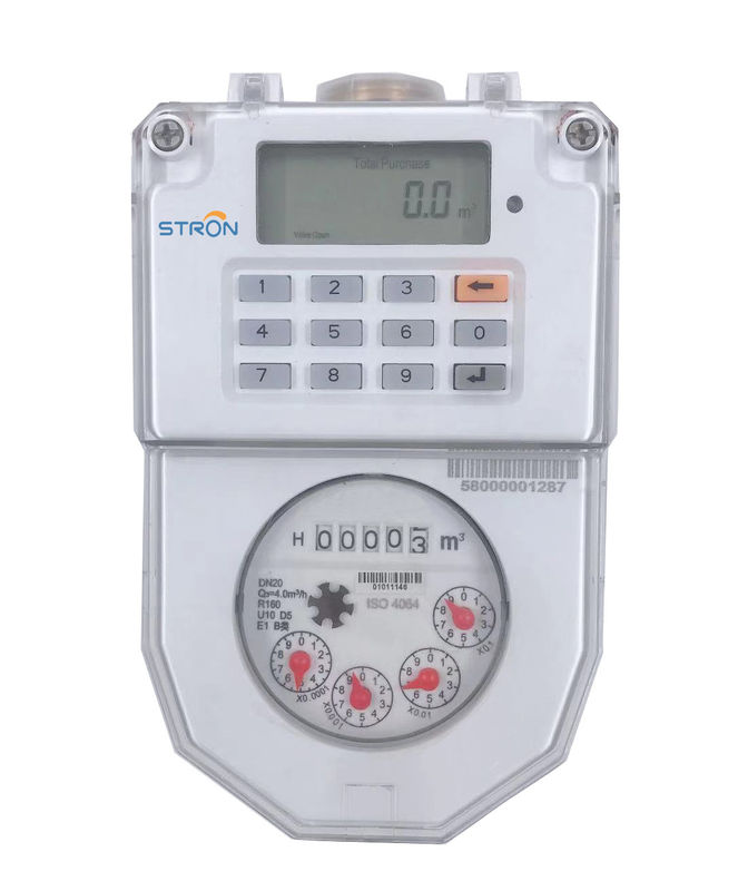 Prepaid / Postpaid Inteligentny elektroniczny wodomierz z zaworem zwrotnym