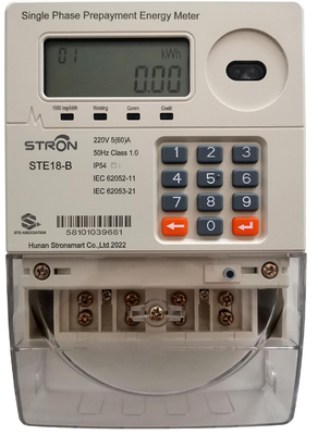 Jednofazowy inteligentny licznik energii STS 60 Hz 8 kV z CIU