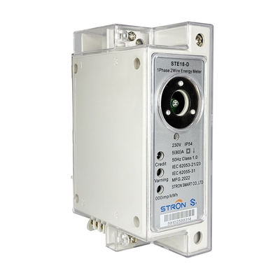Prepaid Din-Rail jednofazowy licznik energii elektrycznej + CIU Komunikacja modułu RF/PLC