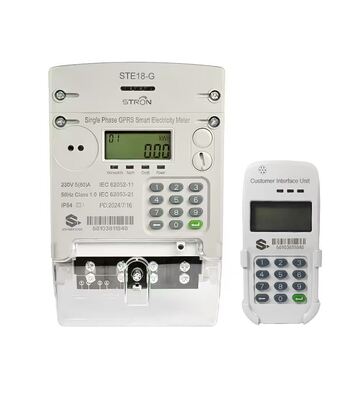 Inteligentny licznik energii elektrycznej STS z klawiaturą przedpłatową i komunikacją GPRS/4G, dokładność klasy 1.0 i stopień ochrony IP54