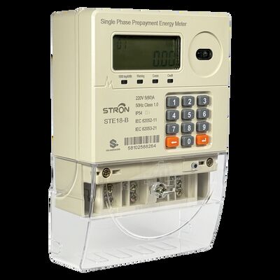 IP54 Inteligentny licznik energii elektrycznej z jednofazową klawiaturą z opłatą przedpłatną/przeciwdziałającą fałszowaniu/ograniczoną mocą